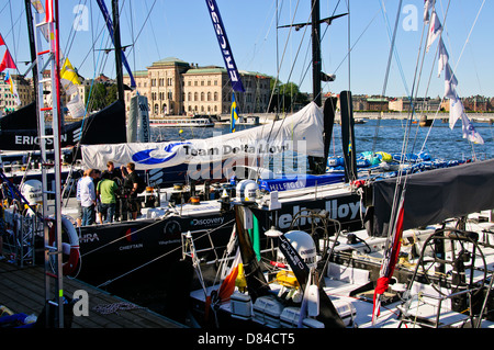 Die 2008/09 Volvo Ocean Race war eine Regatta statt zwischen Okt 4,2008 und 27. Juni 2009, teilnehmenden Boote, Stockholm, Schweden Stockfoto