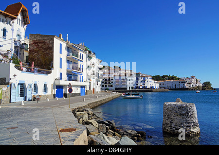 Mediterranen Dorf an der Küste in Spanien, Cadaques, Costa Brava, Katalonien, Spanien Stockfoto