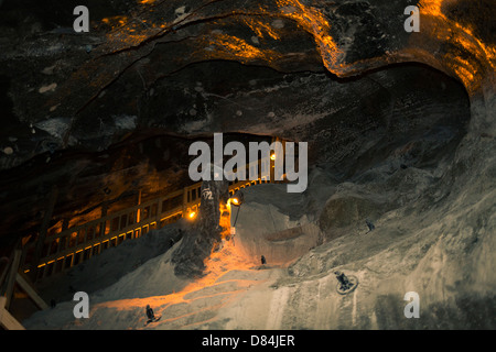 Kavernen im Salzbergwerk Wieliczka Bergwerk Wieliczka, Polen, Europa Stockfoto