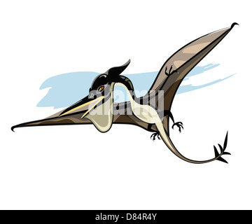 Abbildung eines Pteranodon-Dinosauriers. Stockfoto