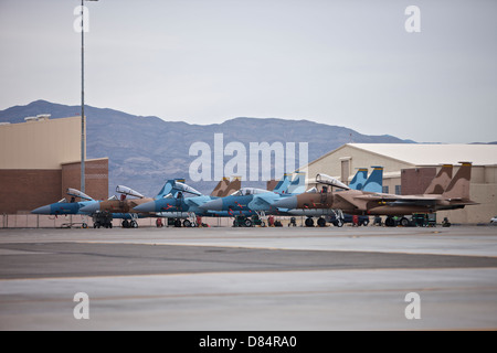 McDonnell Douglas F-15 C Adler der 57. Gegner Taktik-Gruppe am Nellis Air Force Base, Nevada. Stockfoto