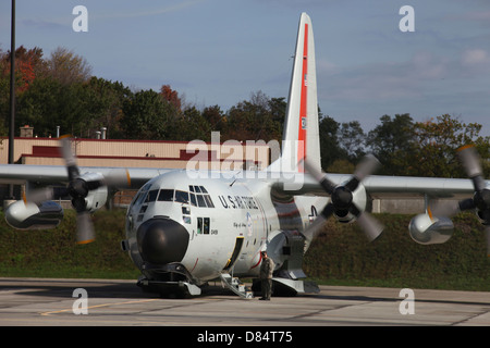 Ein LC - 130H Hercules von der New York Air National Guard. Stockfoto