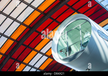 Das Dach des Central Station in Amsterdam, Niederlande. Stockfoto