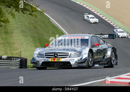 Renn-Action von DTM, deutsche Tourenwagenmeisterschaft, Brands Hatch, Kent, UK. Stockfoto