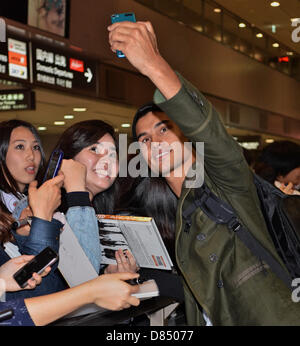 Tokio, Japan. 18. Mai 2013. Siva Kaneswaran, 18. Mai 2013: Tokio, Japan: Siva Kaneswaran von The Wanted kommt am internationalen Flughafen Narita in der Präfektur Chiba, Japan am 18. Mai 2013. (Foto: AFLO/Alamy Live News/Alamy Live-Nachrichten) Stockfoto