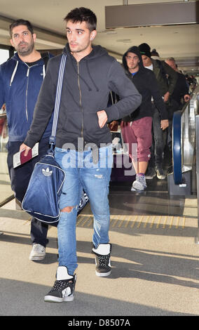 Tokio, Japan. 18. Mai 2013. Tom Parker, 18. Mai 2013: Tokio, Japan: Tom Parker von The Wanted kommt am internationalen Flughafen Narita in der Präfektur Chiba, Japan am 18. Mai 2013. (Foto: AFLO/Alamy Live News/Alamy Live-Nachrichten) Stockfoto