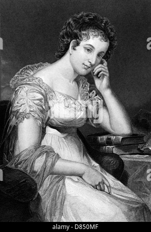 Maria Edgeworth (1768-1849) auf Kupferstich aus dem Jahr 1873.  Irische Vielschreiber für Erwachsene und Kinder Literatur. Stockfoto