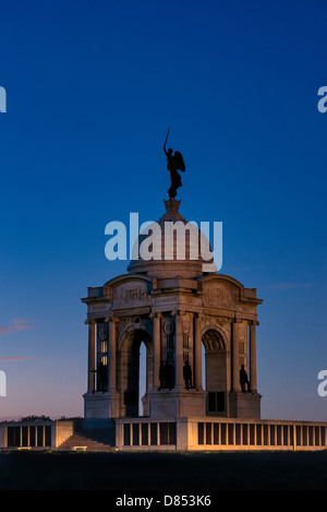 Zustand von Pennsylvania Denkmal, Gettysburg National Military Park, Pennsylvania, USA Stockfoto