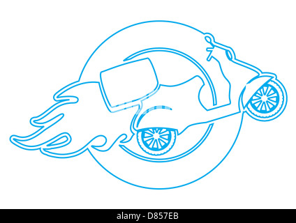 Vektor-Scooter - Outline-Darstellung der scooter Stockfoto