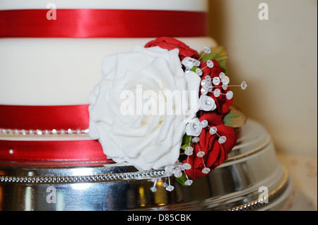 Dekoration Hochzeitstorte Detail Stockfoto