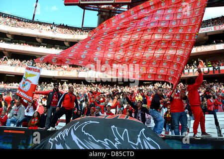 Benfica Cheerleader No Name Boys unterstützt das Team mit ihrer Show im Stadion. Stockfoto