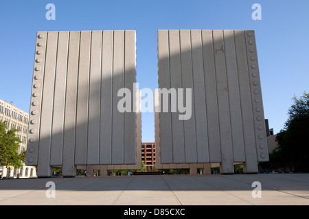 Ein Blick auf die John F. Kennedy Memorial in Dallas, Texas Stockfoto