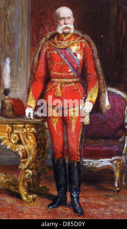 Kaiser FRANZ JOSEPH von Österreich (1830-1916) im ungarischen uniform Stockfoto