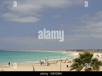 Santa Maria Beach Insel Sal Kapverden Stockfoto