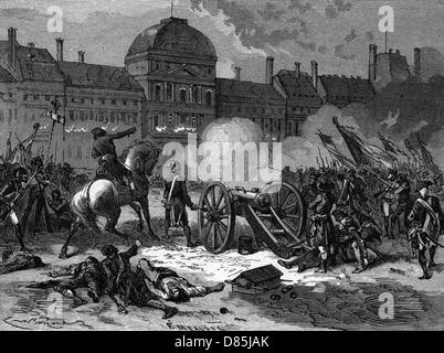 Angriff auf die Tuilerien Stockfoto