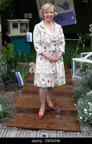 London, UK, 20.05.2013: 2013 RHS Chelsea Flower Show. Drachen Den Investor Deborah Meaden präsentiert die RHS Chelsea Flower Show Produkt des Jahres 2013. Bild von Julie Edwards Stockfoto