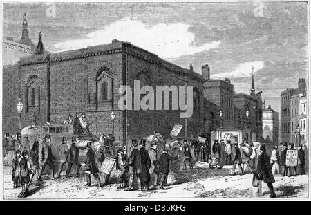 Newgate-Gefängnis Mitte des 19.. Jahrhunderts Stockfoto