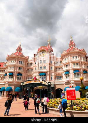 Disneyland-Burg im Disney-Park, Paris. Stockfoto