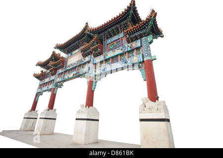 Vintage chinesischer Steintür Stockfoto