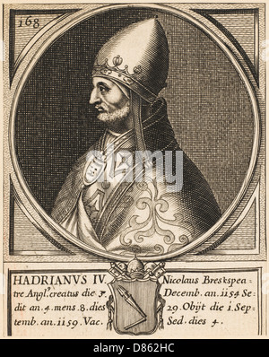 Papst Hadrianus IV Stockfoto