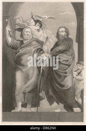 Der Heilige Petrus mit dem Heiligen Paulus Stockfoto