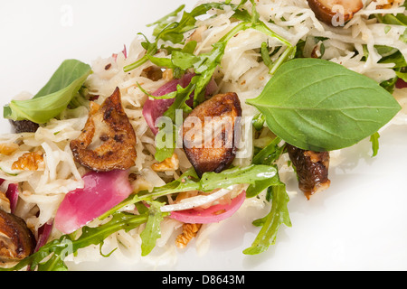 Closeup Salat aus farbigen frisches Gemüse auf Platte Stockfoto