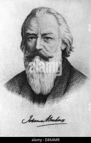 Johannes Brahms, deutscher Komponist Stockfoto