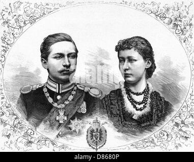 Prinz Wilhelm und Prinzessin Auguste Viktoire Stockfoto