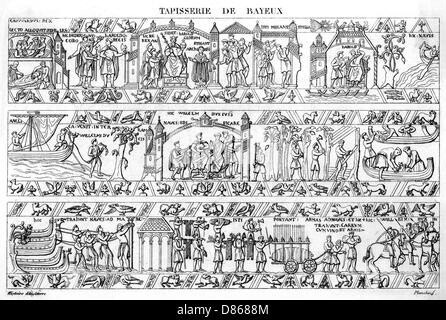 Teppich von Bayeux 4 von 8 Stockfoto