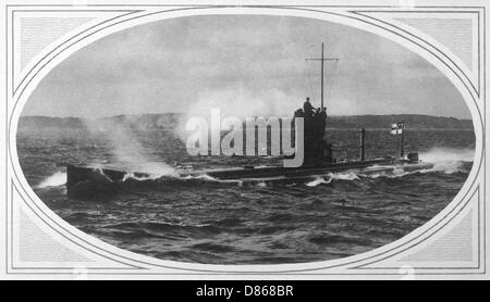 Untergang von U8 deutschen U-Booten, WW1 Stockfoto