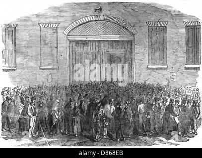 Außenansicht von Whitechapel Workhouse 1855 Stockfoto