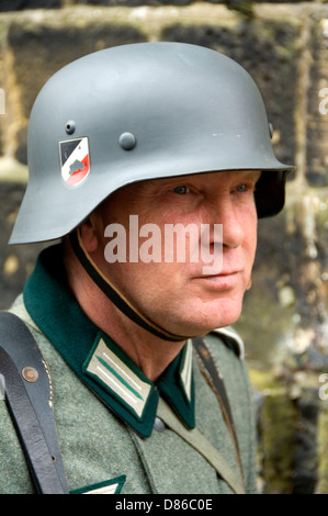 Deutscher Infanterist in Haworth 2013 Stockfoto
