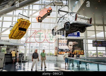 Rock and Roll Hall of Fame und Museum Lobby, Cleveland, Ohio, USA. Stockfoto