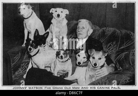 Johnny Watson und seine Hundefreunde Stockfoto