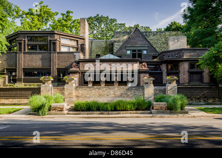 Frank Lloyd Wright Wohnhaus und Atelier Oak Park, Illinois Stockfoto