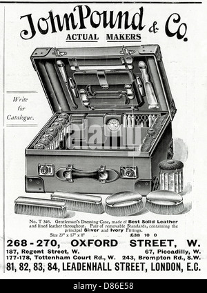 Anzeige für John Pound & Co Dressing Case 1914 Stockfoto
