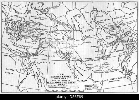 Die Reiche von Persien und Alexander dem Großen Stockfoto