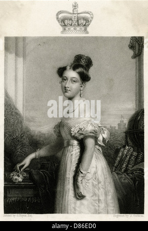 Königin Victoria Porträt im Alter von 18 Stockfoto