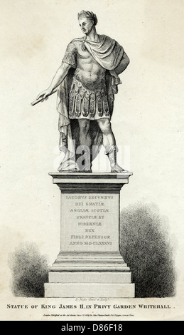 Statue von König James II Stockfoto