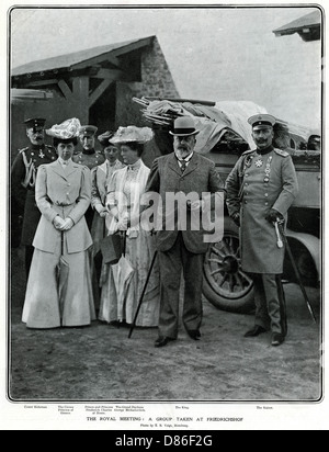 König Edward VII Staatsbesuch mit Kaiser Wilhelm II Stockfoto