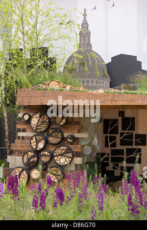 London, UK, 18. Mai 2013. Schaugarten. Pressetag Vorschau bei der RHS Chelsea Flower Show, London. Foto: Nick Savage/Alamy Live-Nachrichten Stockfoto