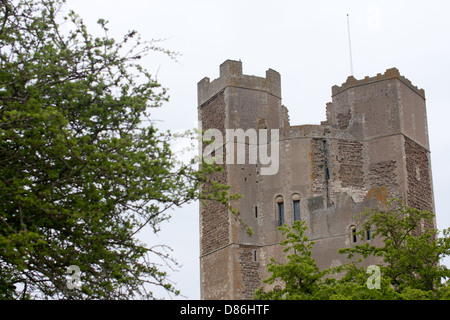 Eine Ansicht von Orford Castle in Suffolk Stockfoto