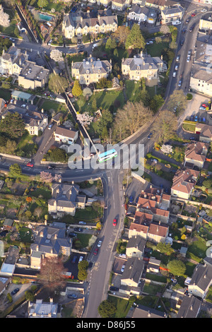 Luftaufnahme über Vororte der Stadt Bath England UK Stockfoto