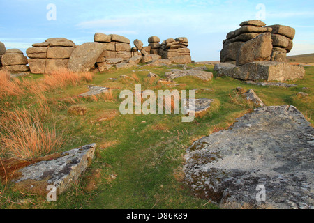 Combestone Tor, Dartmoor, Devon, England, Vereinigtes Königreich Stockfoto