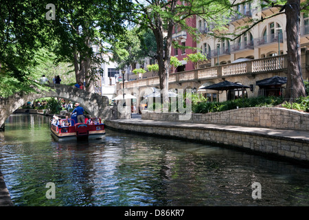 Ein Blick auf dem Riverwalk in San Antonio, Texas Stockfoto