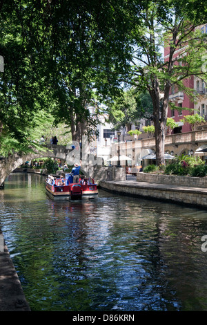 Ein Blick auf dem Riverwalk in San Antonio, Texas Stockfoto