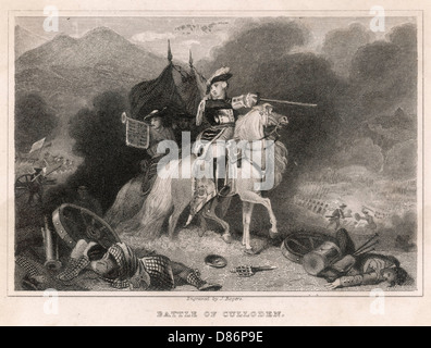 Die Schlacht von Culloden 1746 Stockfoto