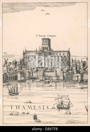 St Paul's Cathedral 1616 Stockfoto