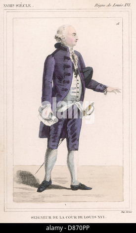 Französischer Gentleman 1780 Stockfoto