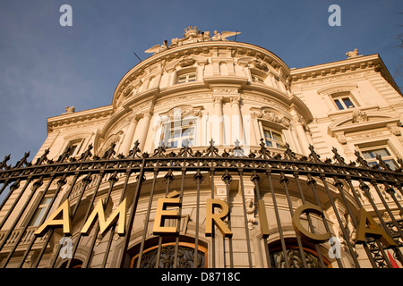 Palacio de Linares / Casa de América am Plaza de Cibeles in Madrid, Spanien, Europa Stockfoto